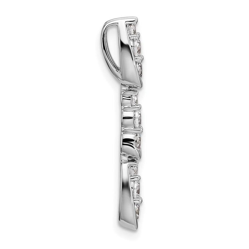 14K White Gold Lab Grown Diamond VS/SI+ G+ Fancy Chain Slide
