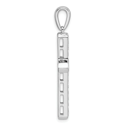 14k White Gold 3/4 Ct. Lab Grown Diamond VS/SI+ G+ Cross Pendant