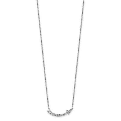14k White Gold 3/8 Ct. Lab Grown Diamond VS/SI 16 inch Arrow Necklace