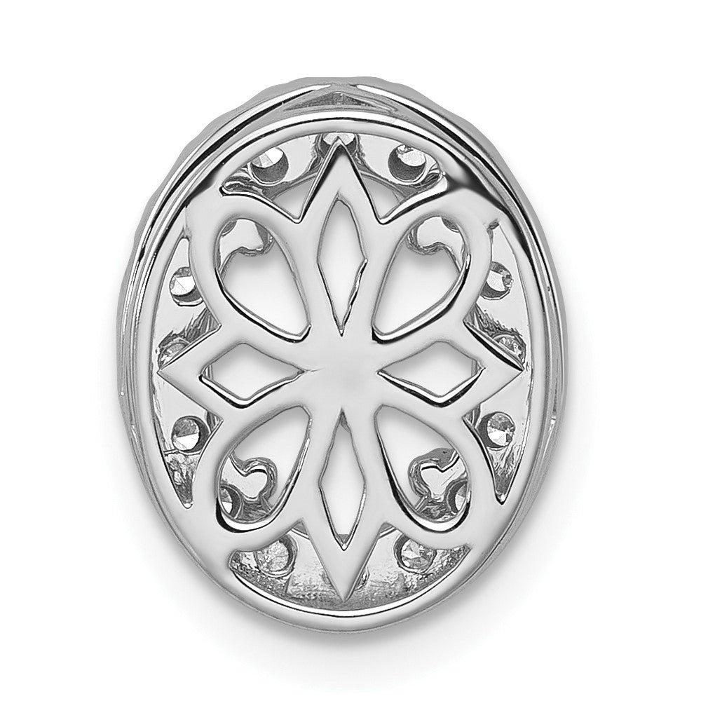 14k White Gold 2 1/2 Ct. Lab Grown Diamond VS/SI+ G+ Halo Chain Slide Pendant