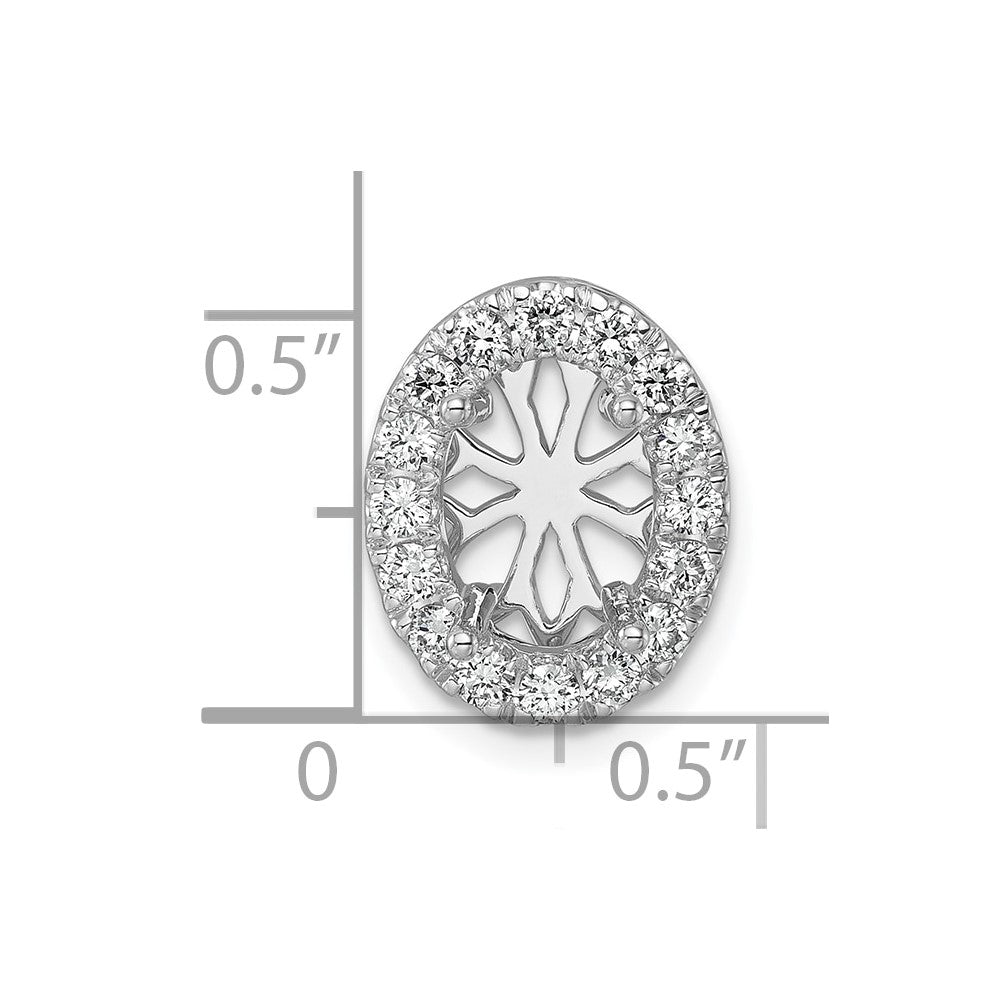14k White Gold 2 1/2 Ct. Lab Grown Diamond VS/SI+ G+ Halo Chain Slide Pendant