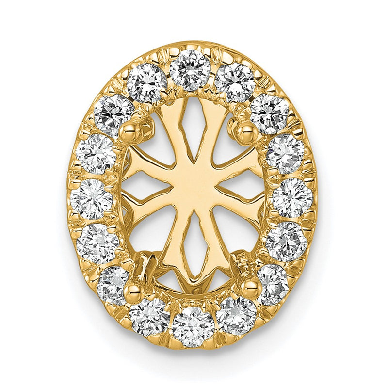 14k Yellow Gold 2 1/2 Ct. Lab Grown Diamond VS/SI+ G+ Complete Halo Chain Slide Pendant