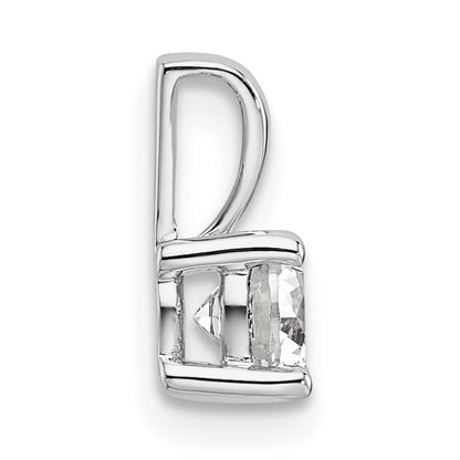 14k White Gold 1/2 Ct. Certified Lab Grown Diamond VS/SI+ G+ Round Four Prong Pendant