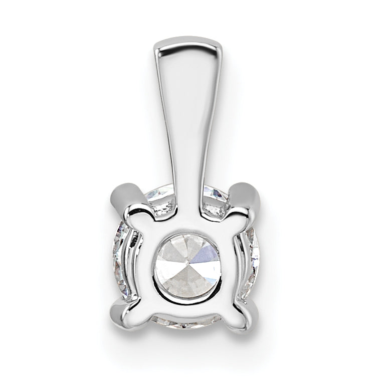 14k White Gold 1/2 Ct. Certified Lab Grown Diamond VS/SI+ G+ Round Four Prong Pendant