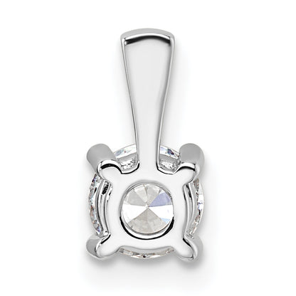 14k White Gold 1/2 Ct. Certified Lab Grown Diamond VS/SI+ G+ Round Four Prong Pendant