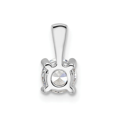 14k White Gold 1/2 Ct. Lab Grown Diamond VS/SI+ G+ Round Four Prong Pendant
