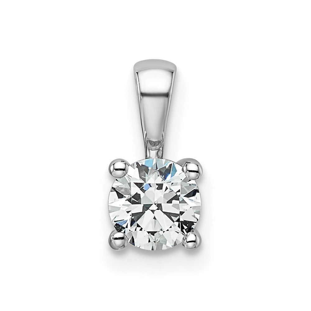 14k White Gold 14k White Gold 1/2 carat Lab Grown Diamond VS+ F+ Round Complete Four Prong Pendant