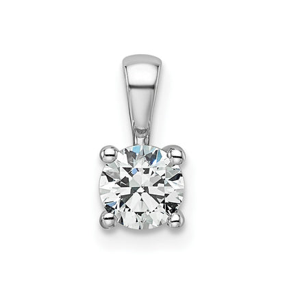 14k White Gold 14k White Gold 1/2 carat Lab Grown Diamond VS+ F+ Round Complete Four Prong Pendant