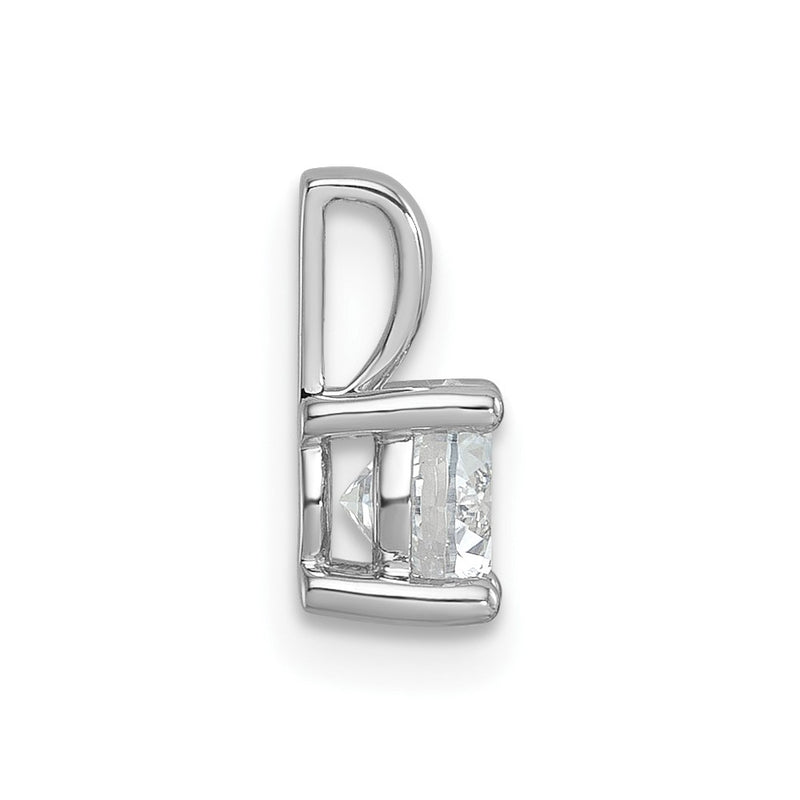 14k White Gold 3/4 Ct. Certified Lab Grown Diamond VS/SI+ G+ Round Four Prong Pendant
