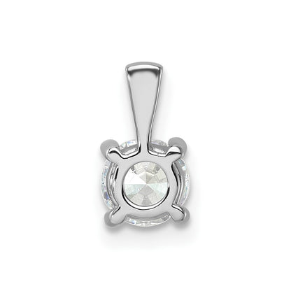 14k White Gold 3/4 Ct. Certified Lab Grown Diamond VS/SI+ G+ Round Four Prong Pendant