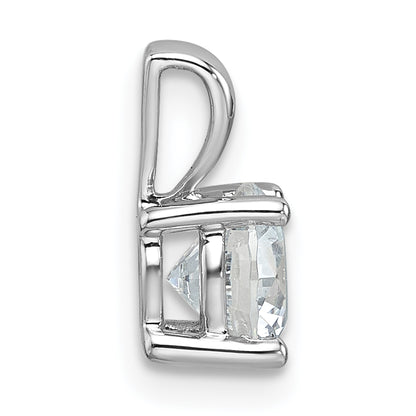 14k White Gold 14k White Gold 1 carat Lab Grown Diamond VS+ F+ Round Complete Four Prong Pendant