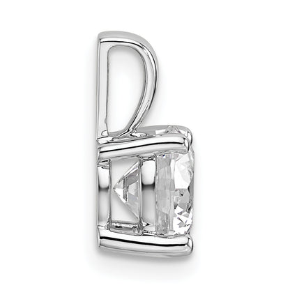 14K White Gold 1 1/2 Carat Certified Lab Grown Diamond Vs+ F+ Round Complete Four Prong Pendant