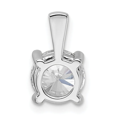 14K White Gold 1 1/2 Carat Certified Lab Grown Diamond Vs+ F+ Round Complete Four Prong Pendant
