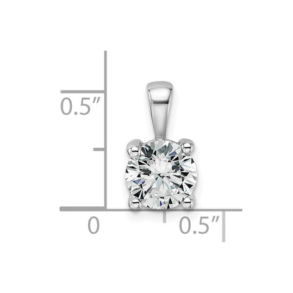 14k White Gold 14k White Gold 1 1/2 carat Lab Grown Diamond VS+ F+ Round Complete Four Prong Pendant