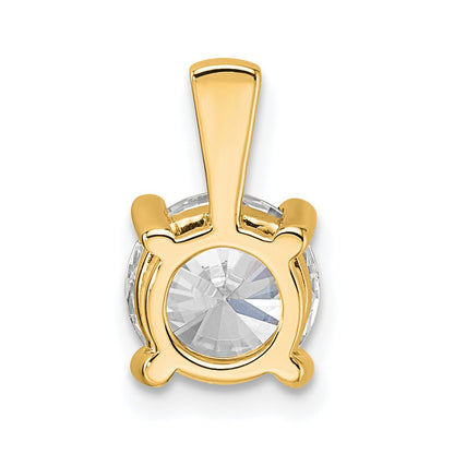 14k Yellow Gold 1 1/2 Ct. Lab Grown Diamond VS/SI+ G+ Round Four Prong Pendant