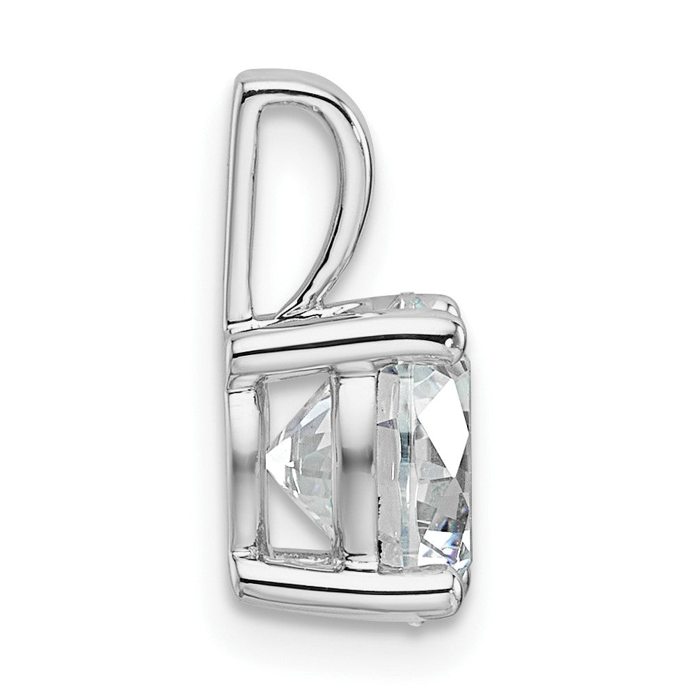 14k White Gold 2 Ct. Lab Grown Diamond VS/SI+ G+ Round Complete Four Prong Pendant