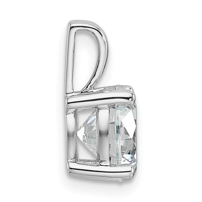 14k White Gold 2 Ct. Lab Grown Diamond VS/SI+ G+ Round Complete Four Prong Pendant