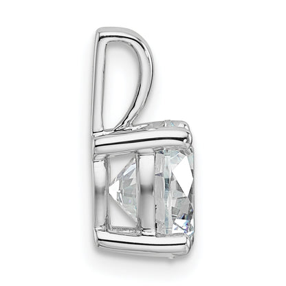 14K White Gold 2 Carat Certified Lab Grown Diamond Vs+ F+ Round Complete Four Prong Pendant