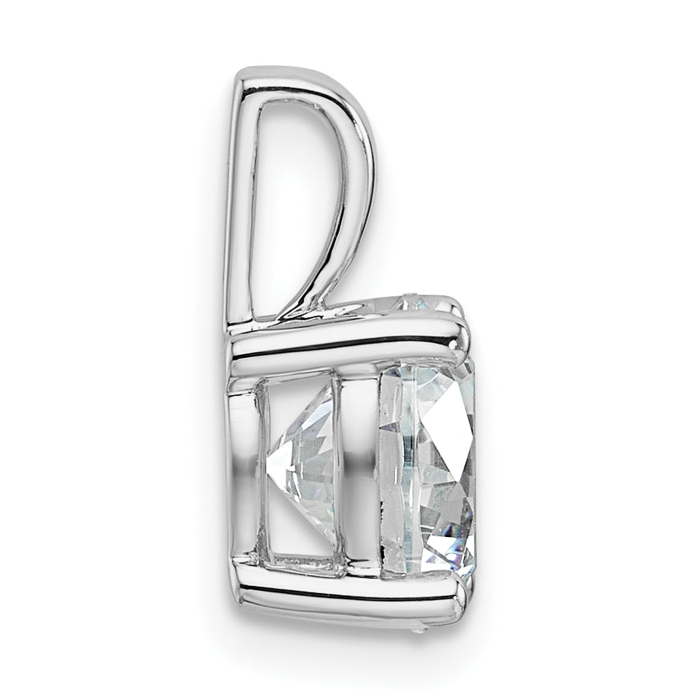 14k White Gold 2 Ct. Certified Lab Grown Diamond VS/SI+ G+ Round Four Prong Pendant