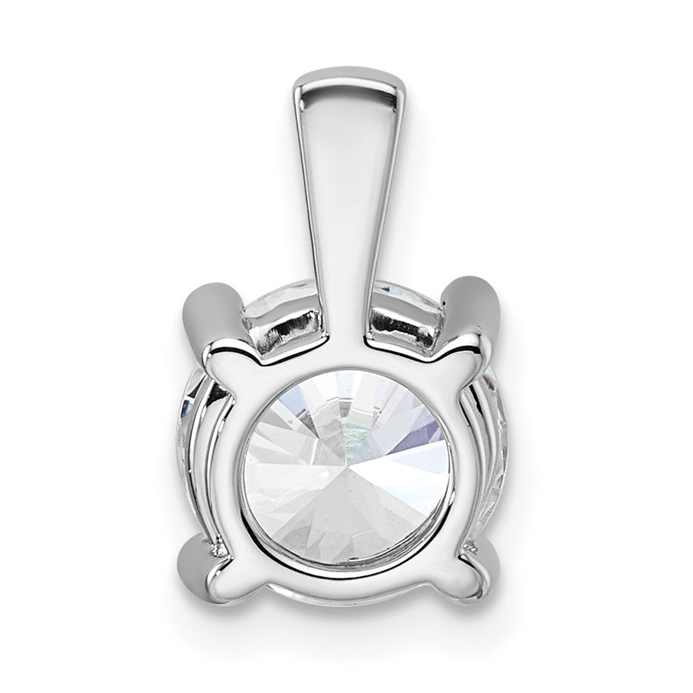 14k White Gold 2 Ct. Lab Grown Diamond VS/SI+ G+ Round Complete Four Prong Pendant