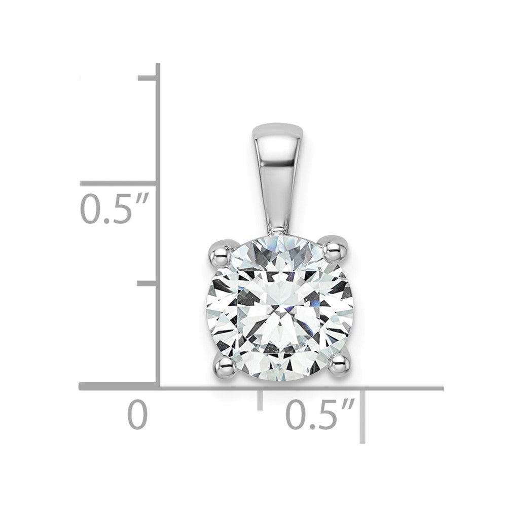 14k White Gold 14k White Gold 2 1/2 carat Lab Grown Diamond VS+ F+ Round Complete Four Prong Pendant