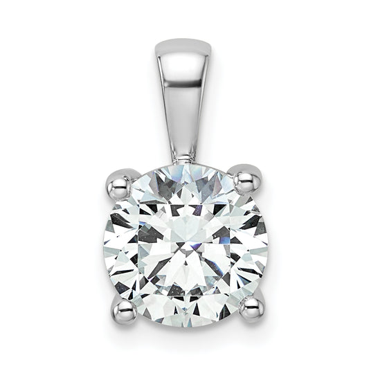 14k White Gold 14k White Gold 2 1/2 carat Lab Grown Diamond VS+ F+ Round Complete Four Prong Pendant