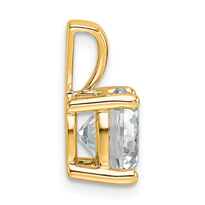 14k Yellow Gold 2 1/2 Ct. Lab Grown Diamond VS/SI+ G+ Round Four Prong Pendant