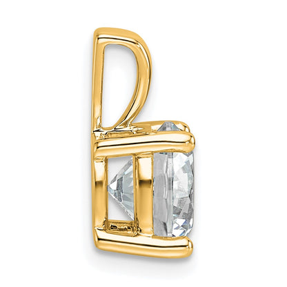 14k Yellow Gold 2 1/2 Ct. Certified Lab Grown Diamond VS/SI+ G+ Round Four Prong Pendant
