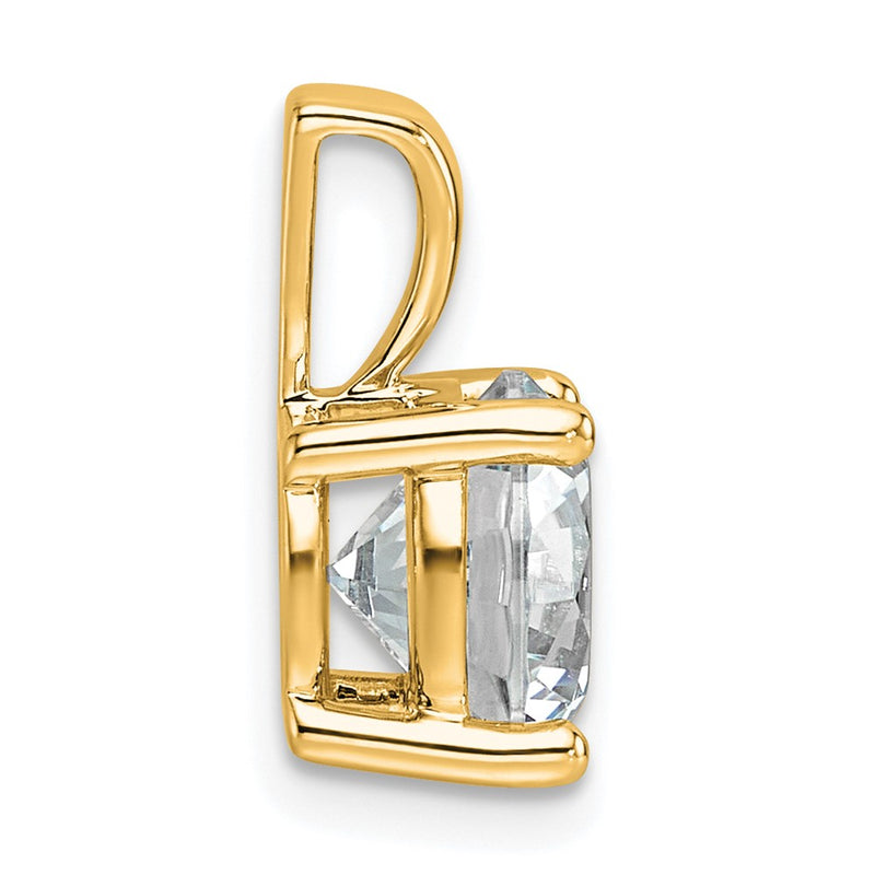14k Yellow Gold 2 1/2 Ct. Certified Lab Grown Diamond VS/SI+ G+ Round Four Prong Pendant