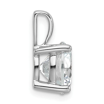 14k White Gold 3 Ct. Certified Lab Grown Diamond VS/SI+ G+ Round Four Prong Pendant
