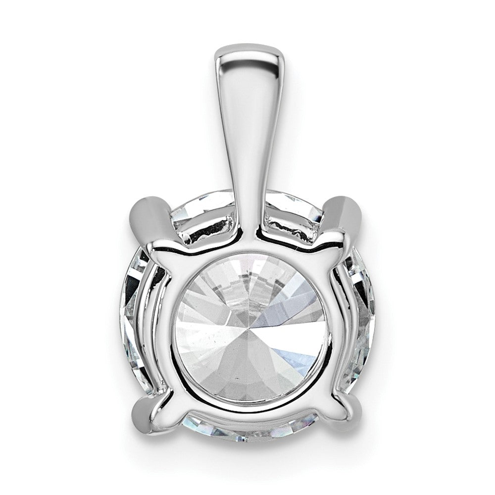 14k White Gold 3 Ct. Certified Lab Grown Diamond VS/SI+ G+ Round Four Prong Pendant