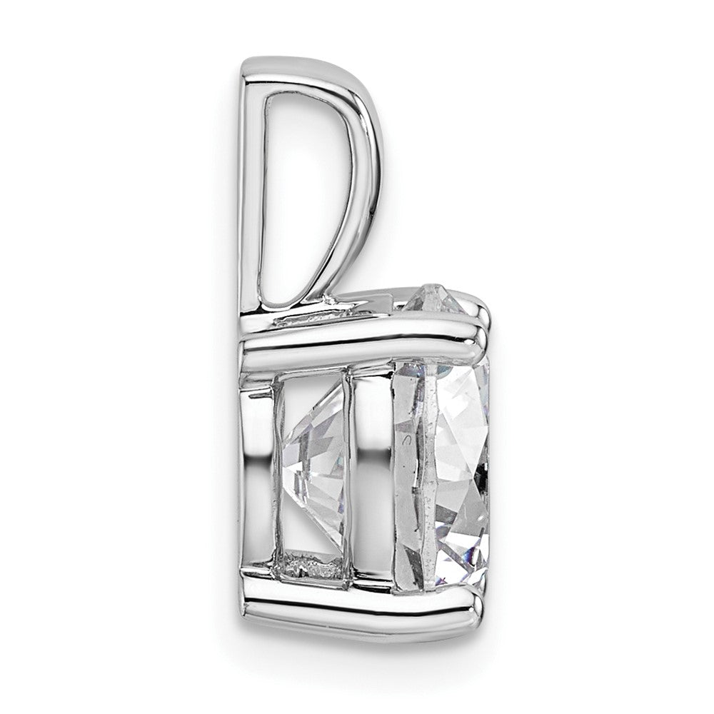 14k White Gold 4 Ct. Lab Grown Diamond VS/SI+ G+ Round Four Prong Pendant