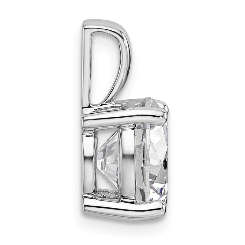 14k White Gold 4 Ct. Lab Grown Diamond VS/SI+ G+ Round Four Prong Pendant