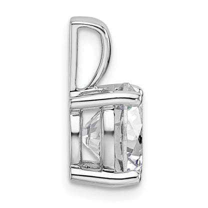 14K White Gold 4 Carat Certified Lab Grown Diamond Vs+ F+ Round Complete Four Prong Pendant