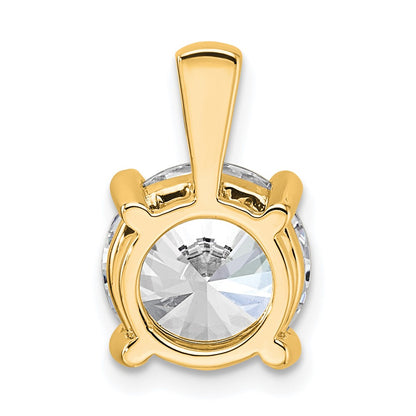 14k Yellow Gold 4 Ct. Certified Lab Grown Diamond VS/SI+ G+ Round Four Prong Pendant