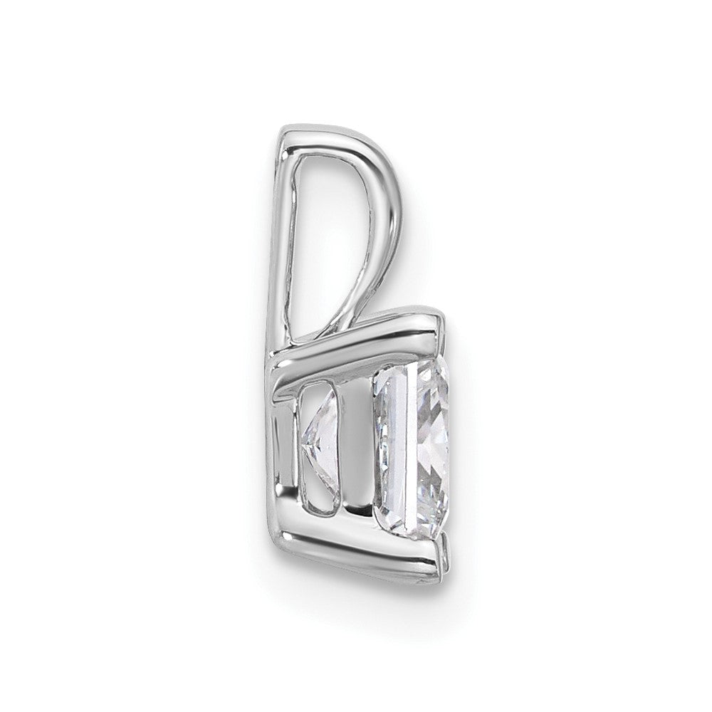 14k White Gold 14k White Gold 1 carat Lab Grown Diamond VS+ F+ Princess Complete Four Prong Pendant