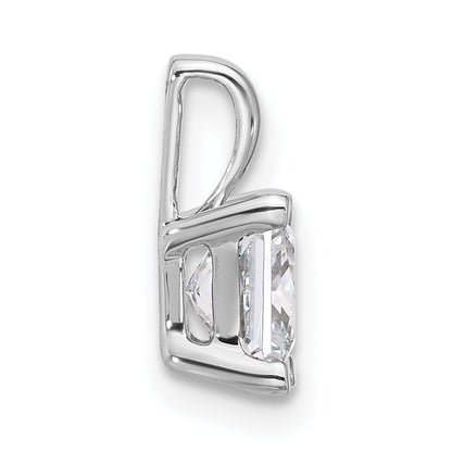 14k White Gold 14k White Gold 1 carat Certified Lab Grown Diamond VS+ F+ Princess Complete Four Prong Pendant