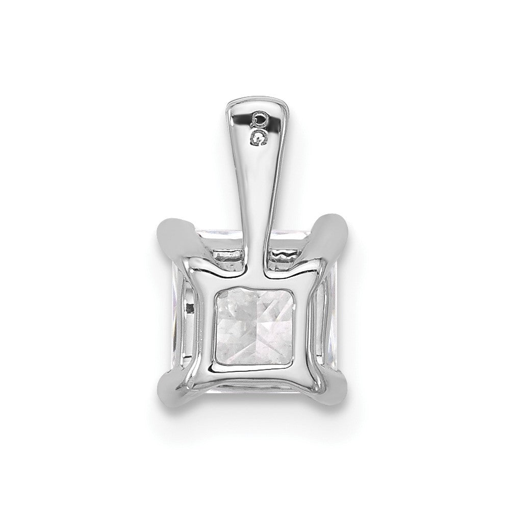 14k White Gold 14k White Gold 1 carat Certified Lab Grown Diamond VS+ F+ Princess Complete Four Prong Pendant