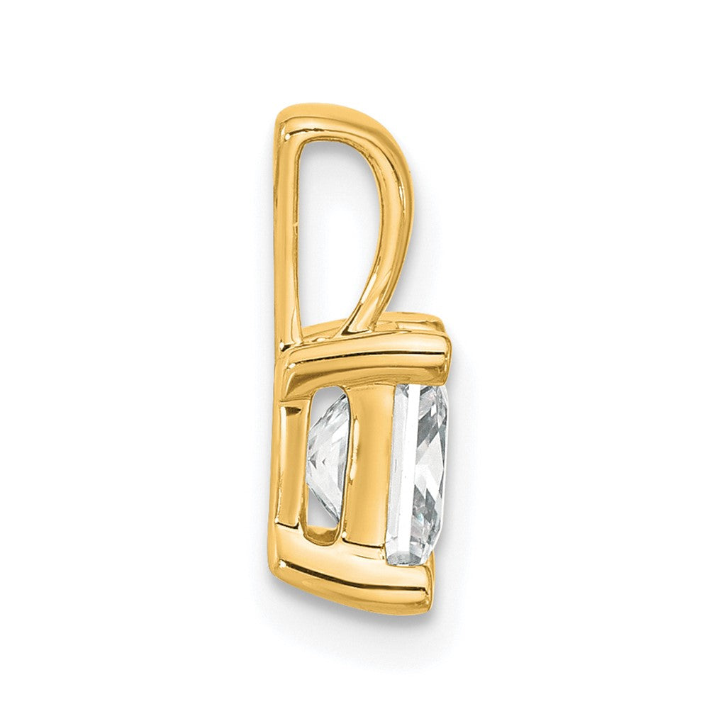 14k Yellow Gold 1 1/2 Ct. Certified Lab Grown Diamond VS/SI+ G+ Princess Four Prong Pendant