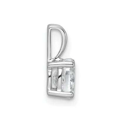 14k White Gold 1/2 Ct. Lab Grown Diamond VS/SI+ G+ Oval Four Prong Pendant