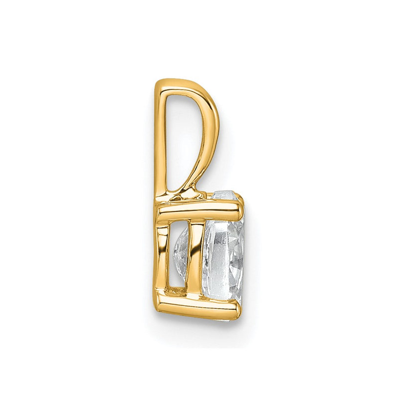 14k Yellow Gold 1/2 Ct. Certified Lab Grown Diamond VS/SI+ G+ Oval Four Prong Pendant