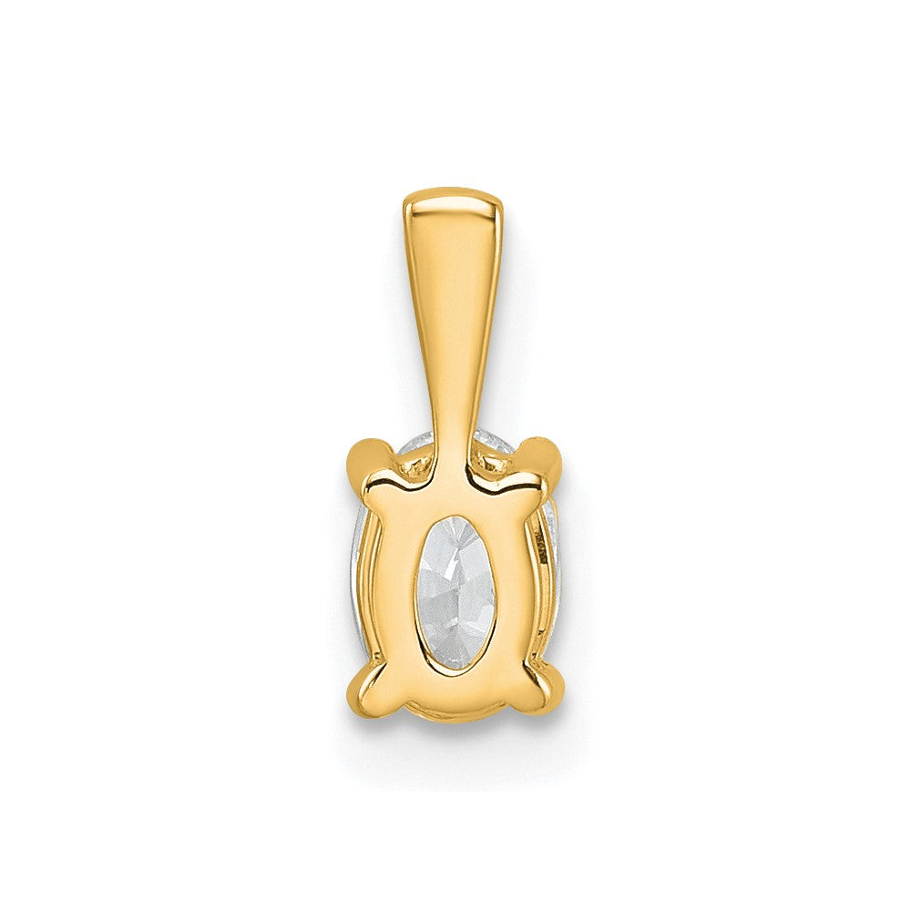 14k Yellow Gold 1/2 Ct. Certified Lab Grown Diamond VS/SI+ G+ Oval Four Prong Pendant