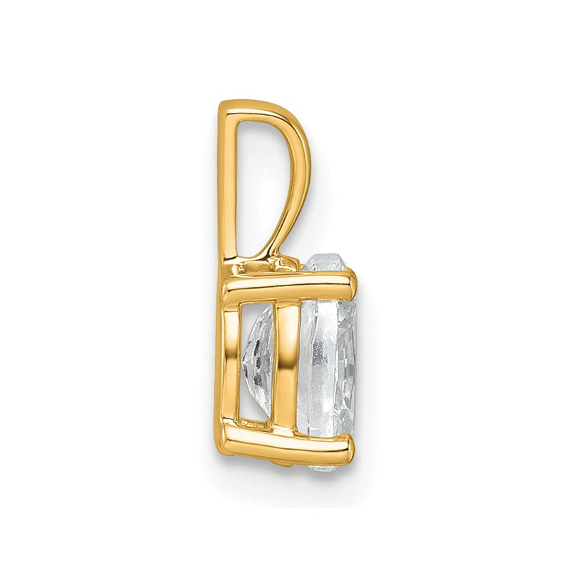 14k Yellow Gold 3/4 Ct. Lab Grown Diamond VS/SI+ G+ Oval Four Prong Pendant