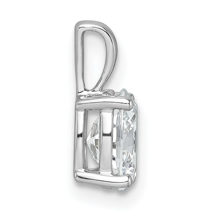 14k White Gold 1 Ct. Lab Grown Diamond VS/SI+ G+ Oval Four Prong Pendant