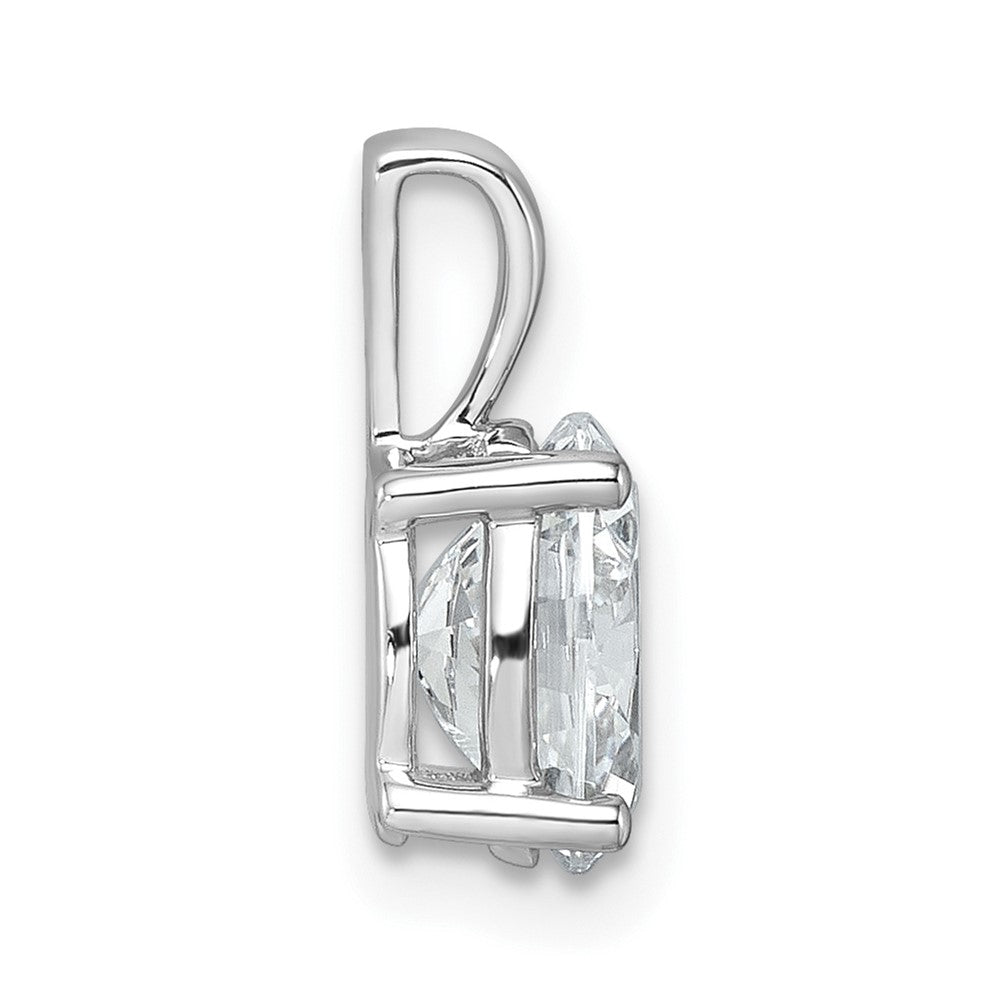 14k White Gold 1 1/2 Ct. Certified Lab Grown Diamond VS/SI+ G+ Oval Four Prong Pendant