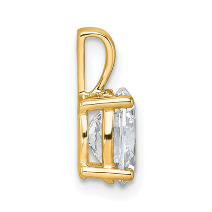 14k Yellow Gold 1 1/2 Ct. Certified Lab Grown Diamond VS/SI+ G+ Oval Four Prong Pendant