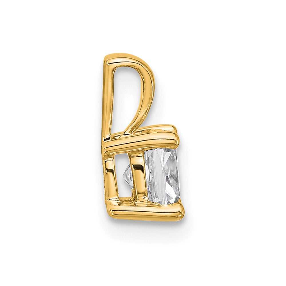 14k Yellow Gold 3/4 Ct. Certified Lab Grown Diamond VS/SI+ G+ Cushion Four Prong Pendant