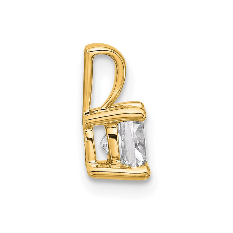 14k Yellow Gold 3/4 Ct. Certified Lab Grown Diamond VS/SI+ G+ Cushion Four Prong Pendant