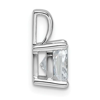 14k White Gold 2 Ct. Certified Lab Grown Diamond VS/SI+ G+ Cushion Four Prong Pendant
