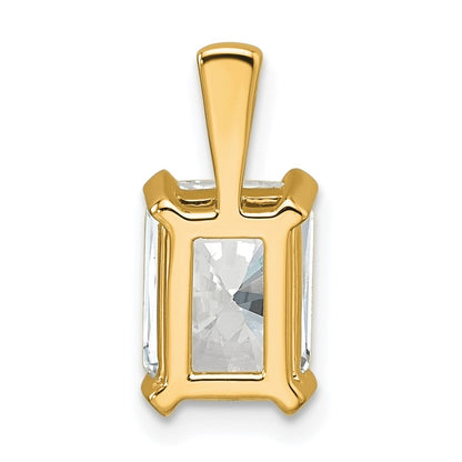 14k Yellow Gold 2 Ct. Lab Grown Diamond VS/SI+ G+ Radiant Four Prong Pendant